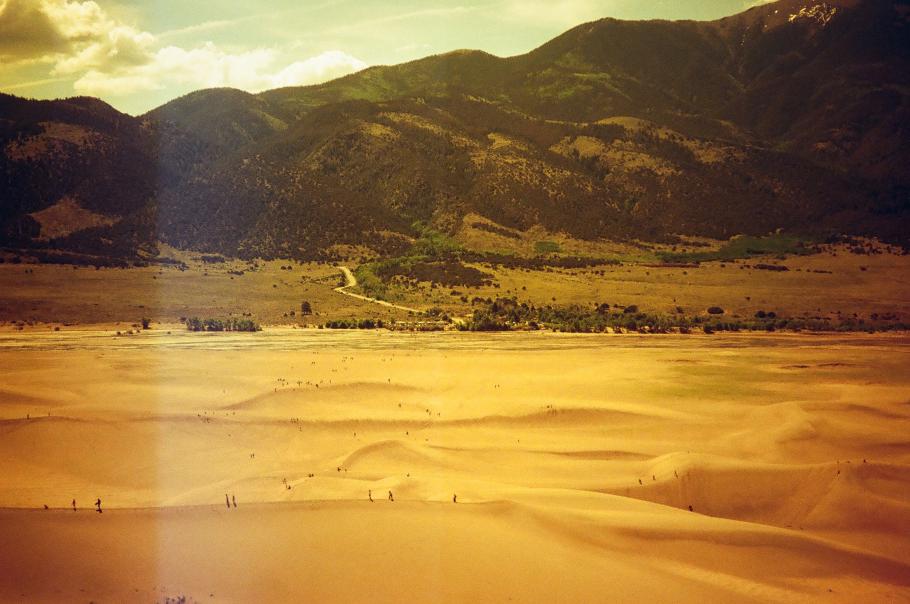 Filtered landscape of the Great Sand Dunes in Colorado