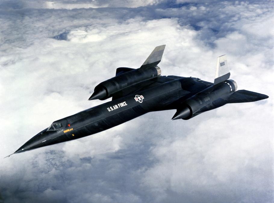 Black A-12 in flight. 