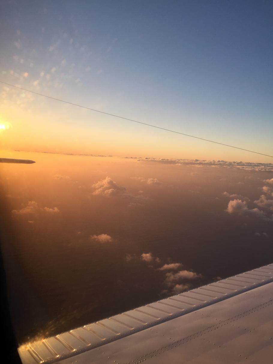 Flying above the Atlantic Ocean, as sen from aesta Wai's Aircraft
