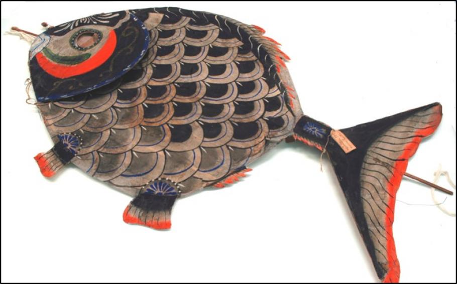 Fish kite in the Museum’s collection. 