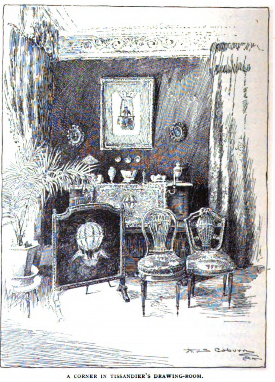 An illustration of Gaston Tissandier apartment, from McClure’s Magazine