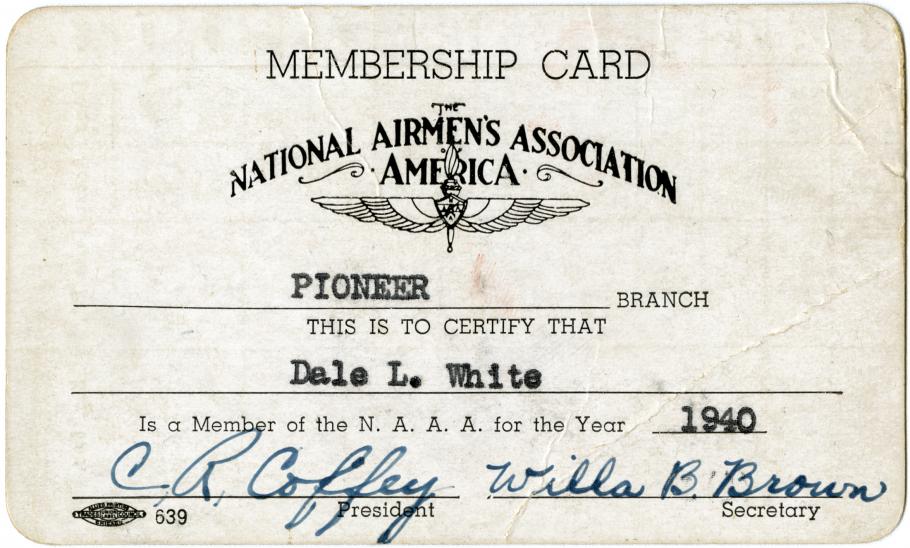 Small membership card.