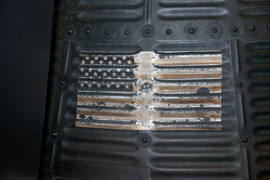 Close up of painted American Flag
