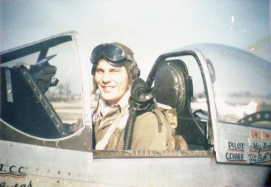 man in pilot's seat