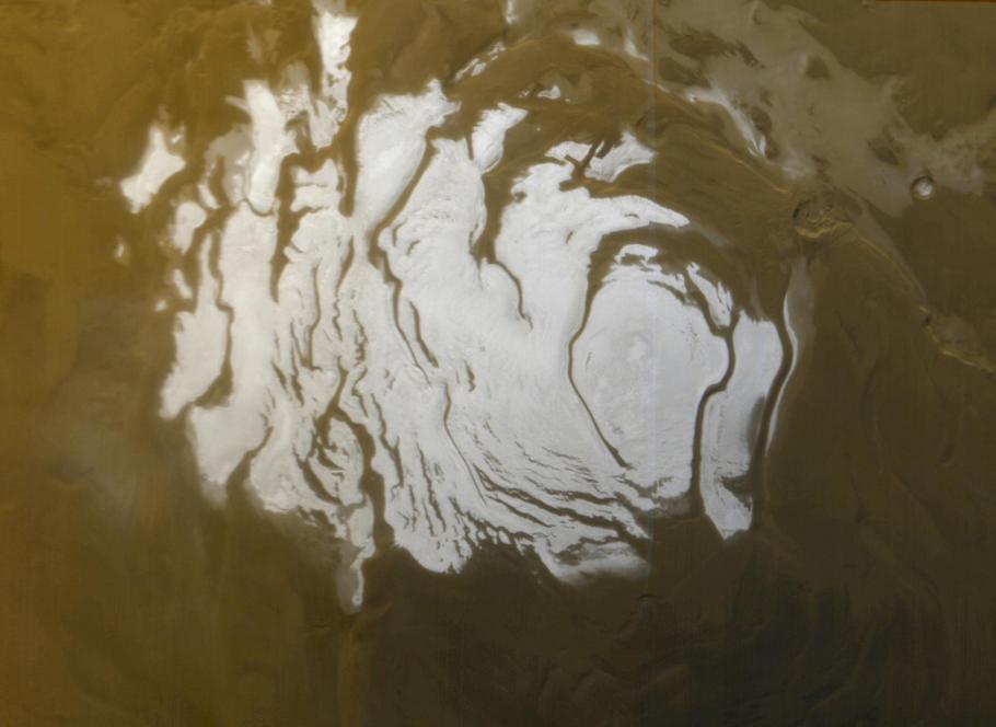 South Polar cap of Mars in summer 2000