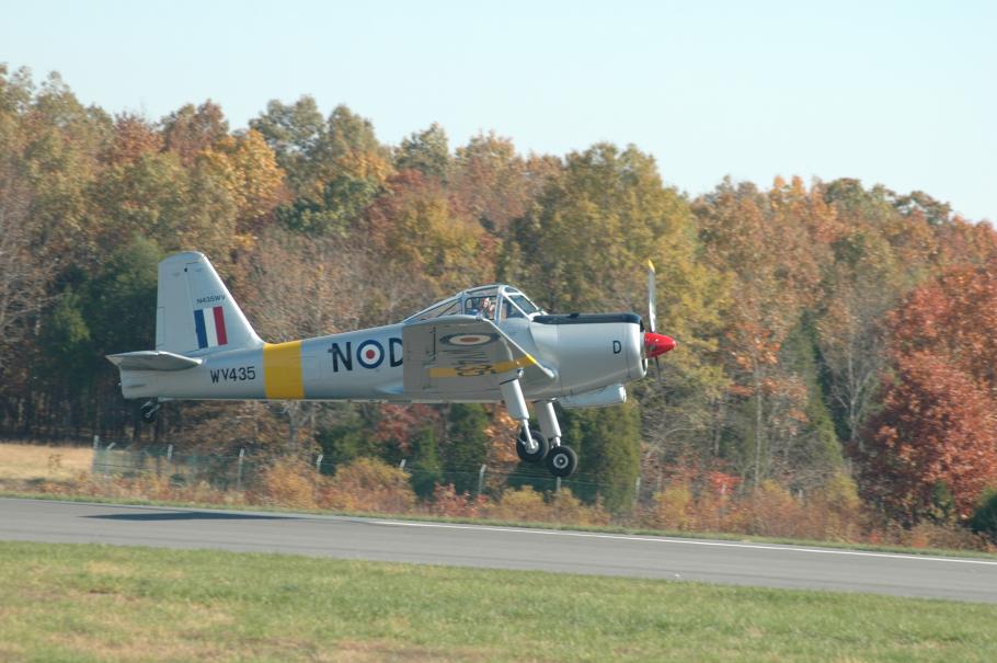 Michael Dale’s Percival Provost, in the markings of the aircraft in which Dale first went solo.