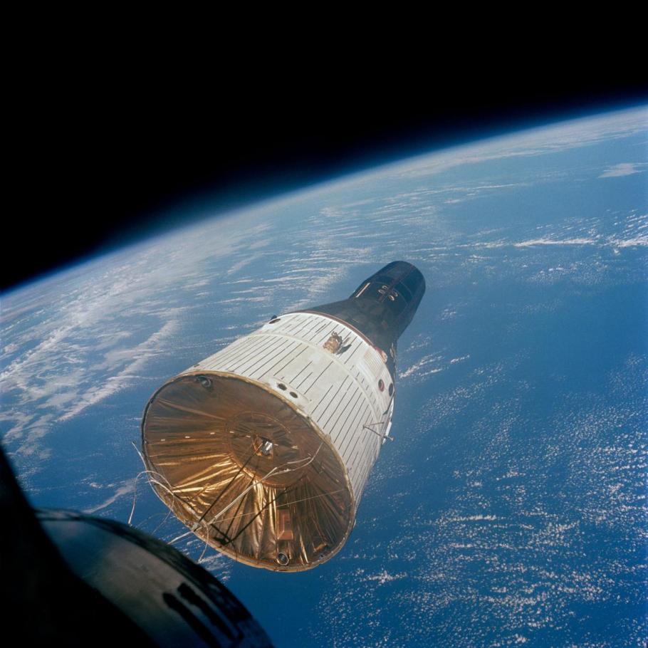 Gemini VII spacecraft seen from inside Gemini VI