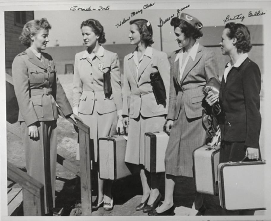 Group of five women