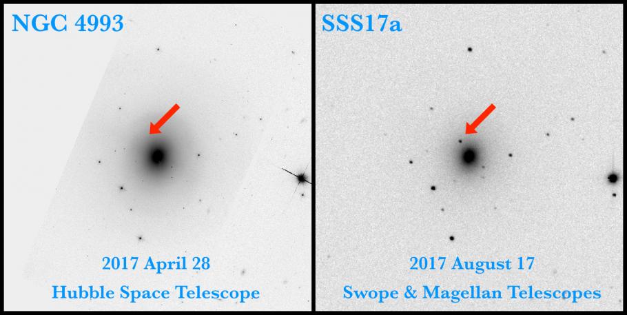 Comparing images from the Hubble Telescope and the Swope Telescope. 