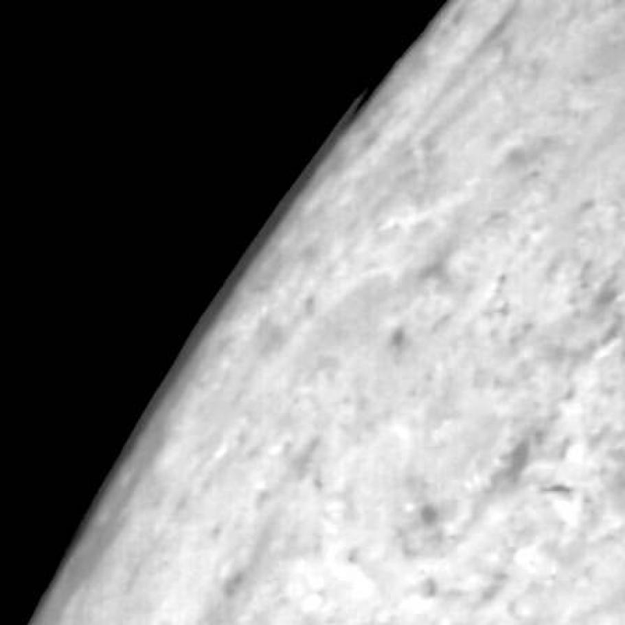 Clouds over Triton’s south pole.