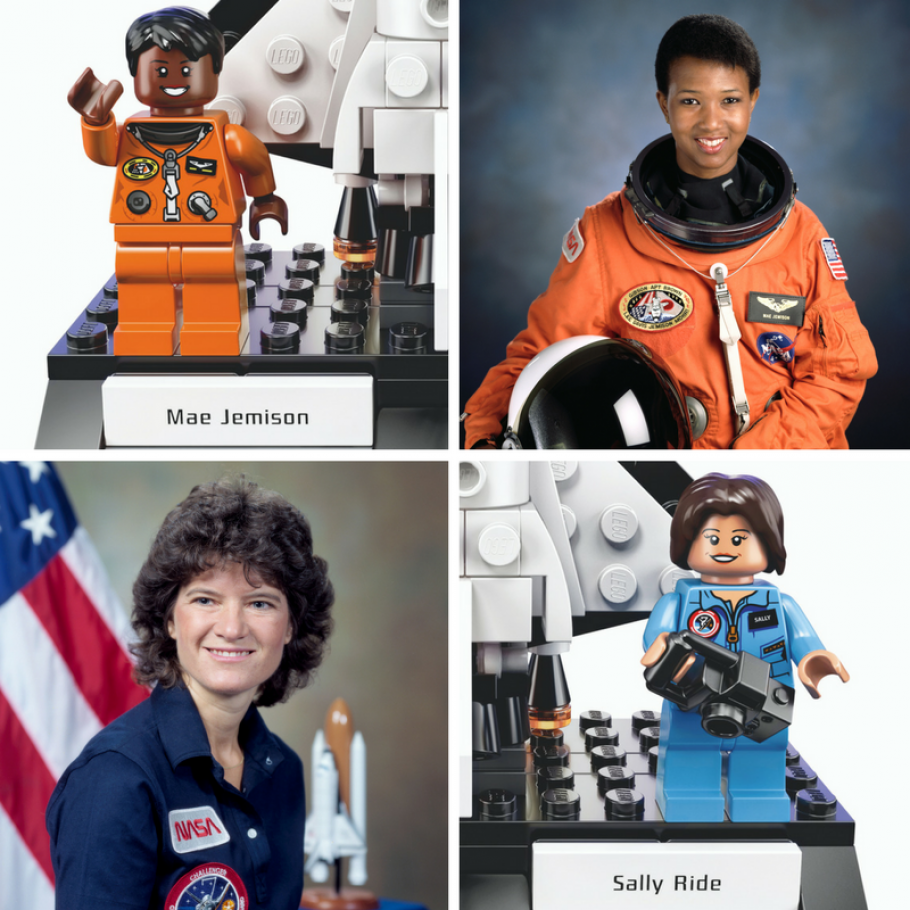 Photos of the women of NASA, Sally Ride and Mae Jemison.