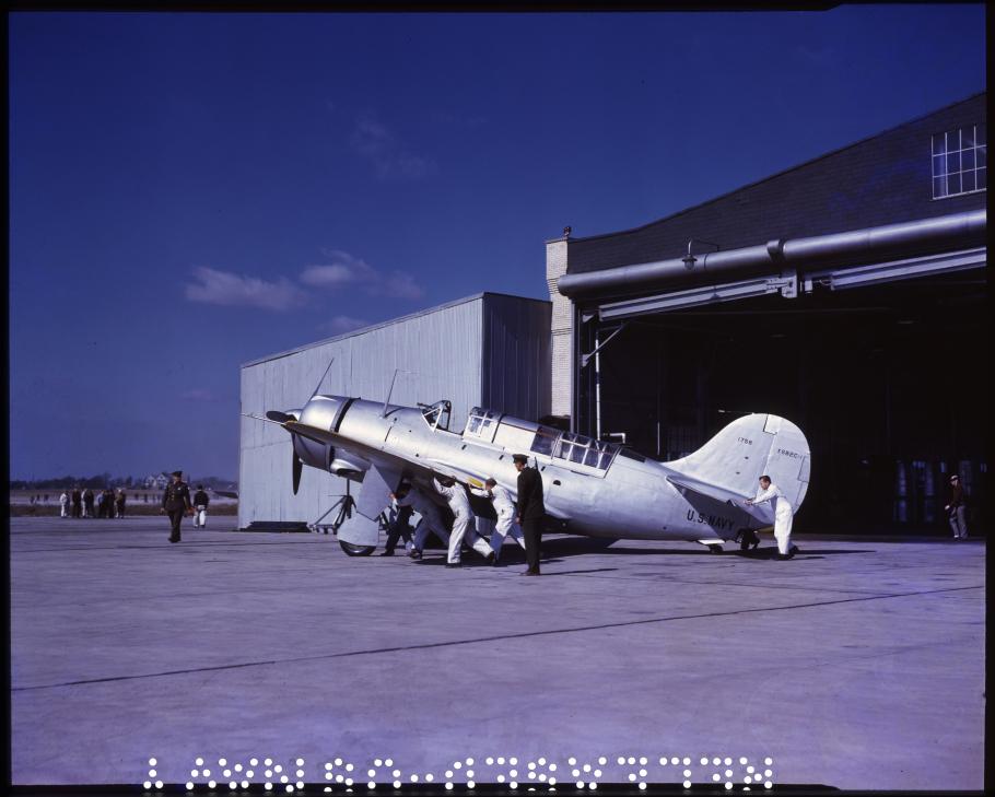 The XSB2C-1 Helldiver prototype with enlarged tail surfaces