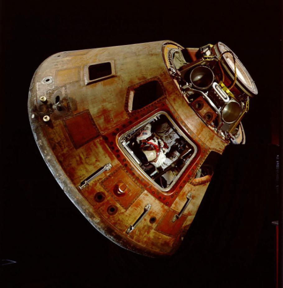 Apollo 11 command module used during the first manned lunar landing