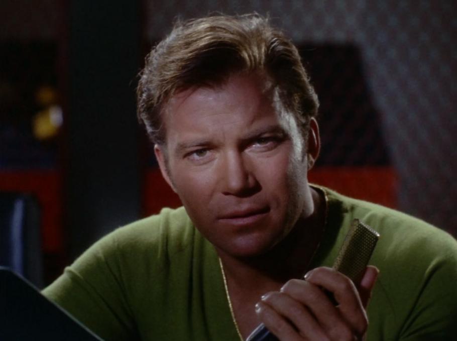 James T. Kirk, played by William Shatner, in Star Trek: The Original Series (1966).