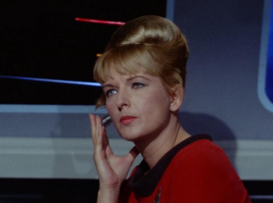 Lieutenant Palmer, played by Elizabeth Rogers, in Star Trek: The Original Series (1966).
