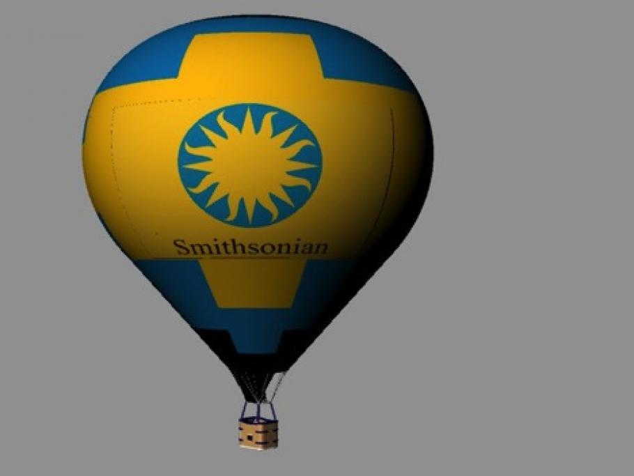Rendering of the Smithsonian's hot air balloon. 