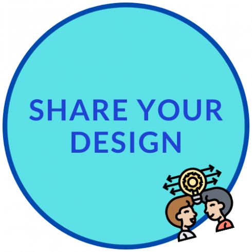 A circle that reads "Share Your Design" in the center. 