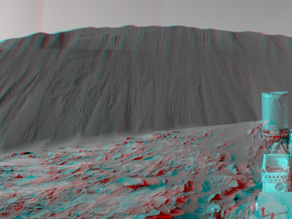 Anaglyph of Mars’ Namib Dune. 