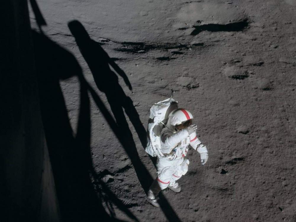 Alan Shepard on the lunar surface