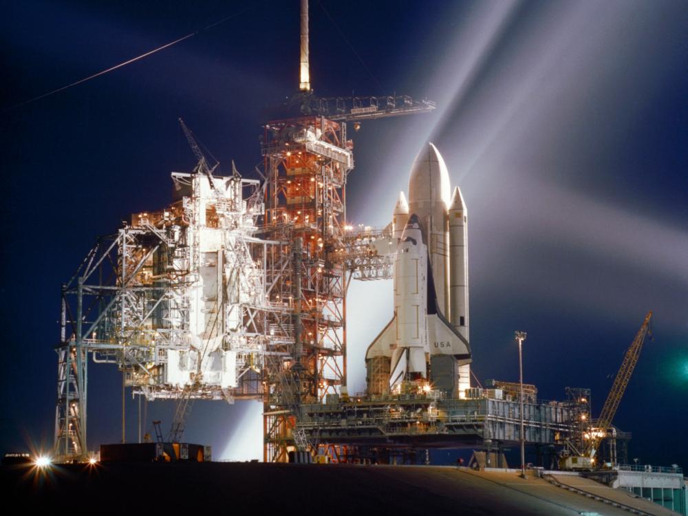 Columbia Space Shuttle on launch pad