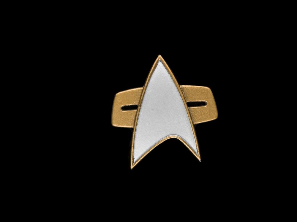 Small pin shaped like the Starfleet insignia