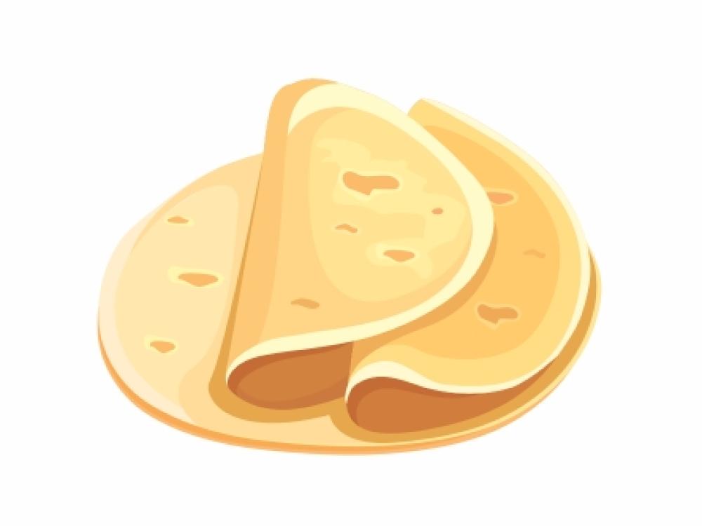 An illustration of three tortillas