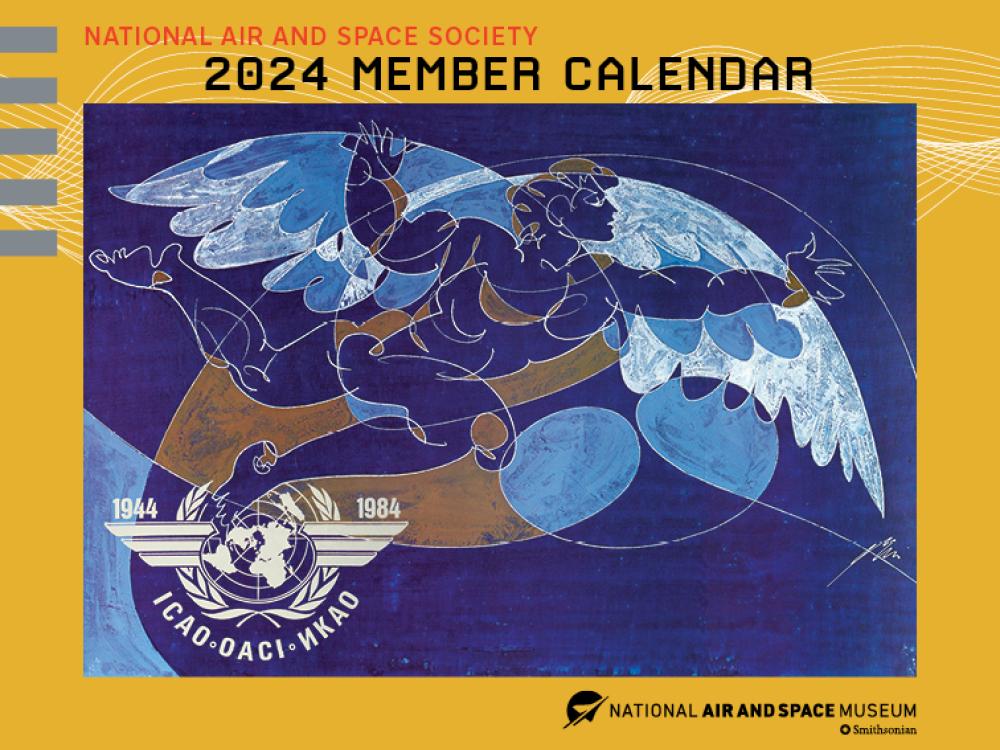A calendar with a line drawing of a God or an angel on the cover. 