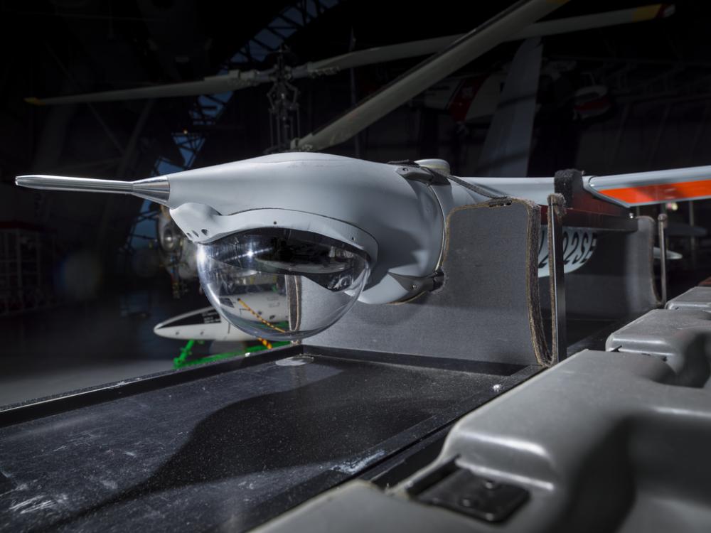 Camera of a Grey unmanned aircraft 