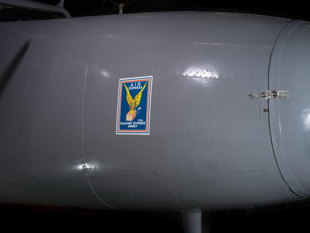 Close up image of an Air Express logo. 