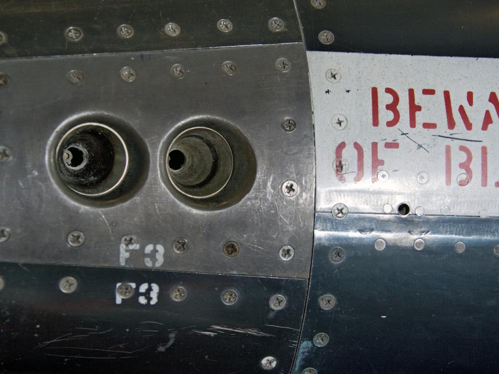 Close-up of rocket thrusters of the X-15