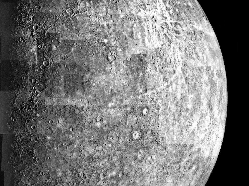 Photomosaic of Mercury- Outbound View
