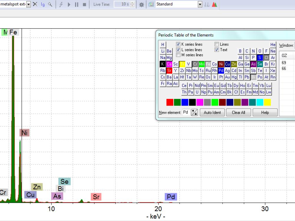 Screenshot of an application revealing a specific material's presence on a World War II aircraft, based on a long green line.