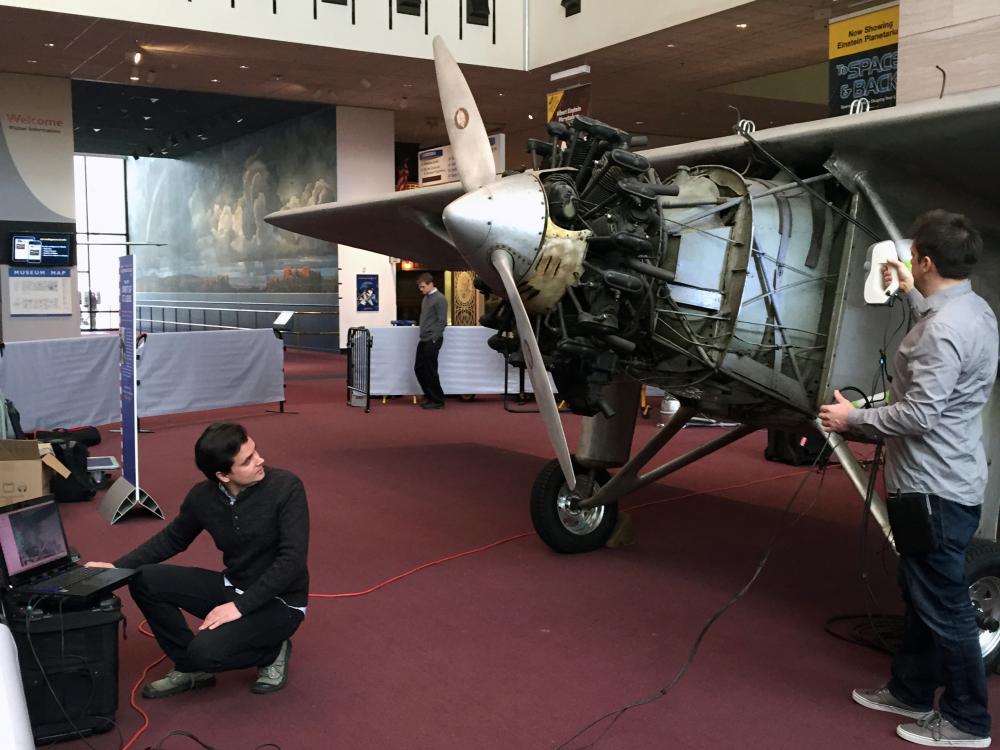 Scanning the "Spirit of St. Louis"