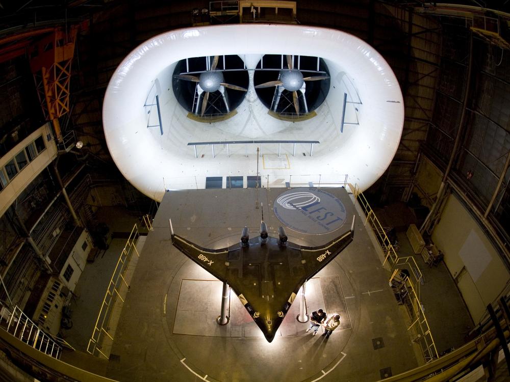 Boeing X-48 in Full Scale Wind Tunnel