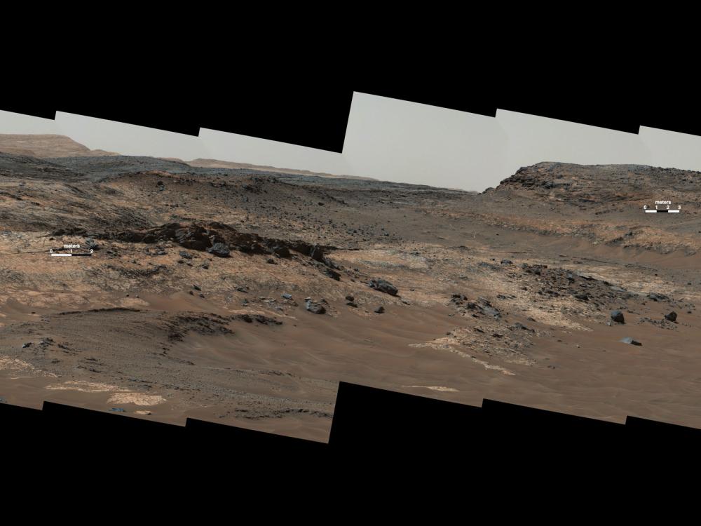 Mosaic of Terrain Types on Mount Sharp on Mars