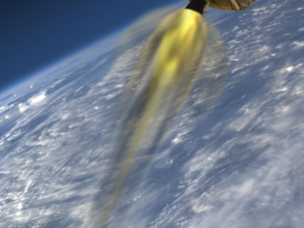 Artist's Concept of the Low-Density Supersonic Decelerator during test flight