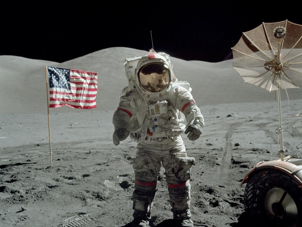 Cernan on the Moon