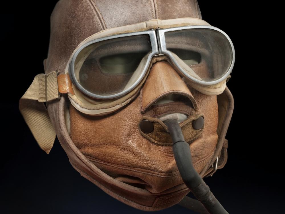 Aviator Face Mask with Oxygen Tube