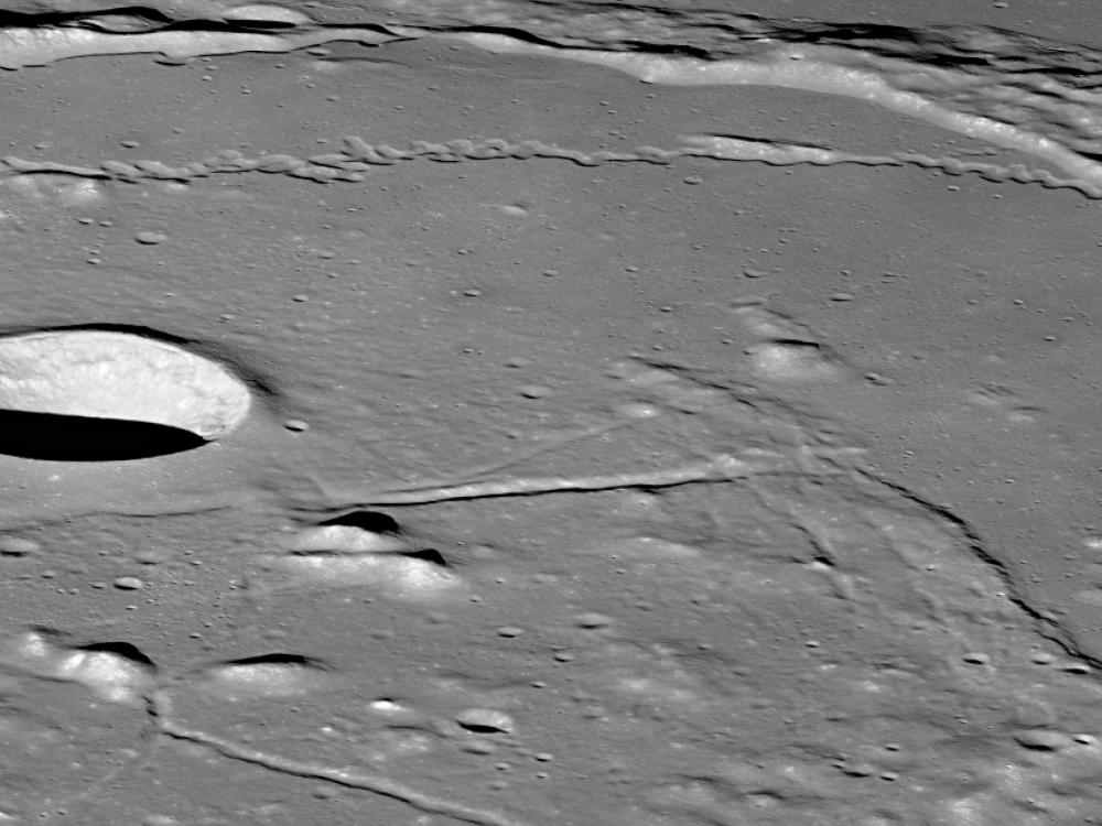 Cracked Crater on the Moon