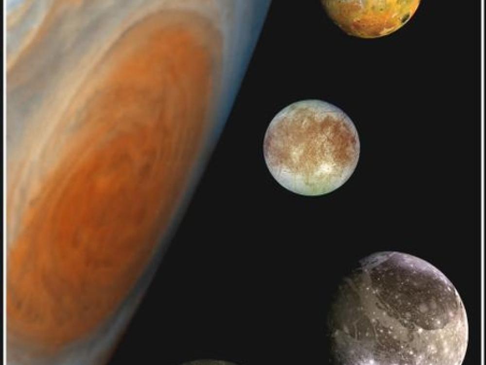 Jupiter And Its Four Largest Moons