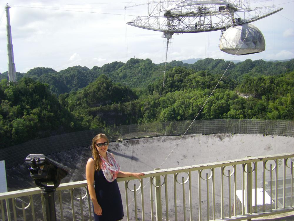 Jennifer Whitten on Arecibo Observation Platform