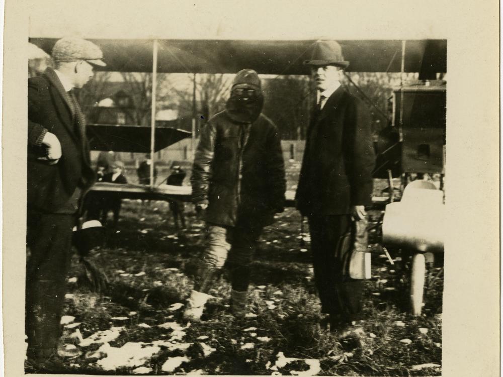 Pilot Ruth Law in Heavy Flying Clothing