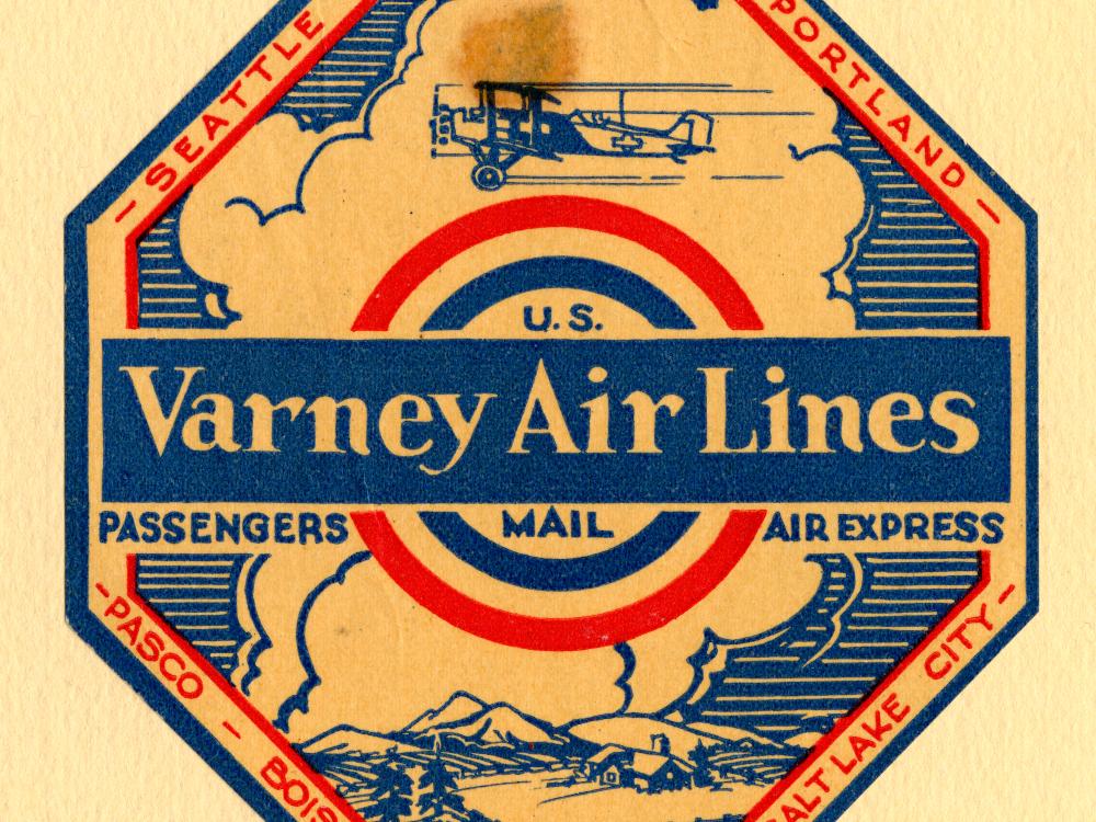 Varney Air Lines Tag