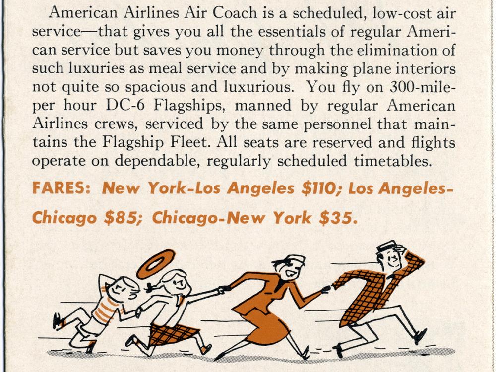 American Airlines Air Coach Service Brochure