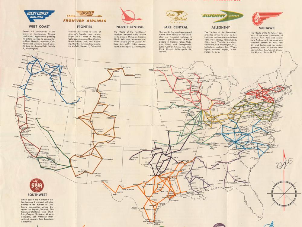 Local Airlines Regional Service Map