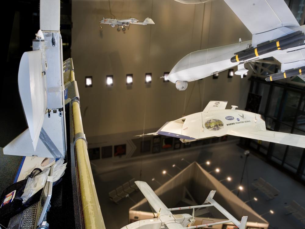 Military Unmanned Aerial Vehicles exhibit at the National Mall Building