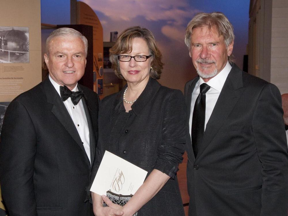 Kenneth and Madge Gazzola with Harrison Ford