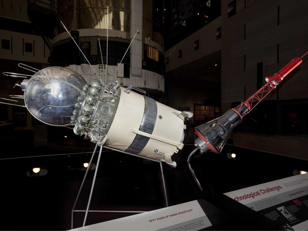 Vostok 3KA and Mercury (1:3 scale models)