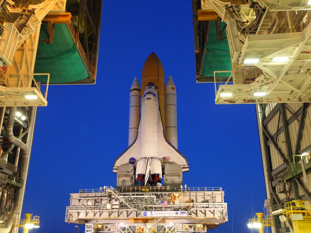 Space Shuttle Discovery's Final Rollout