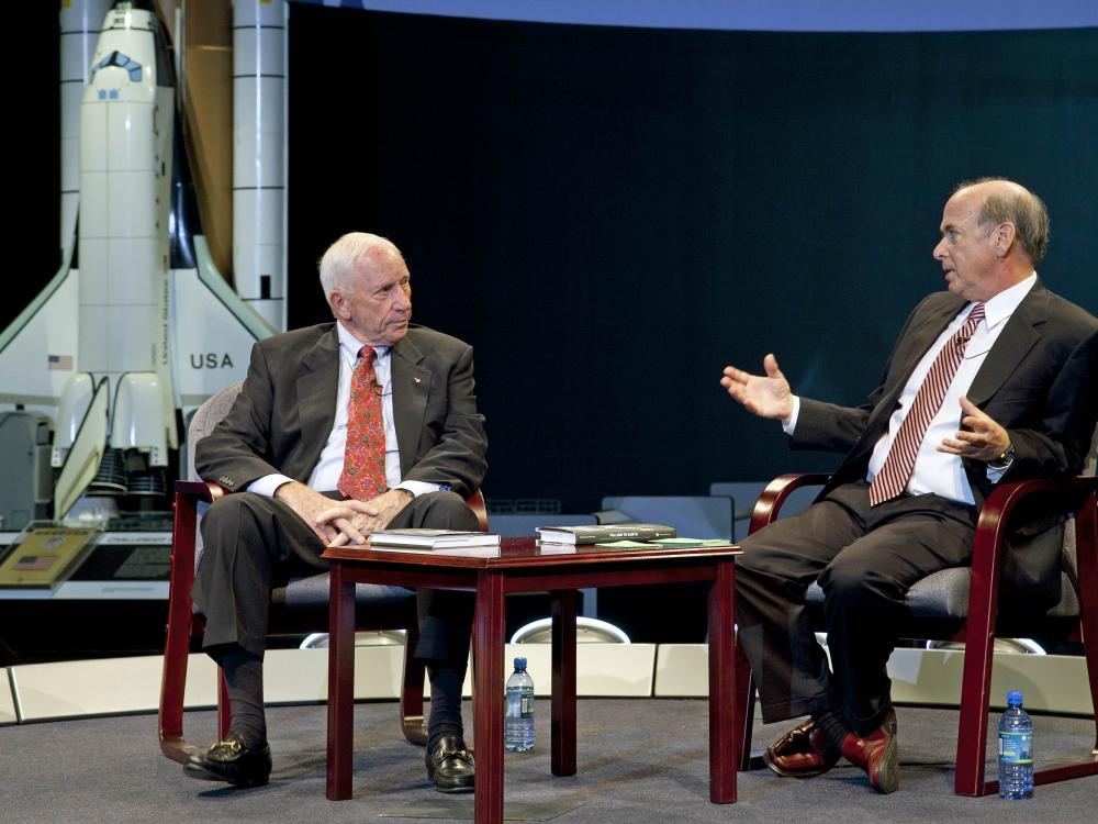 Curator Allan Needell and Former Apollo Astronaut Al Worden